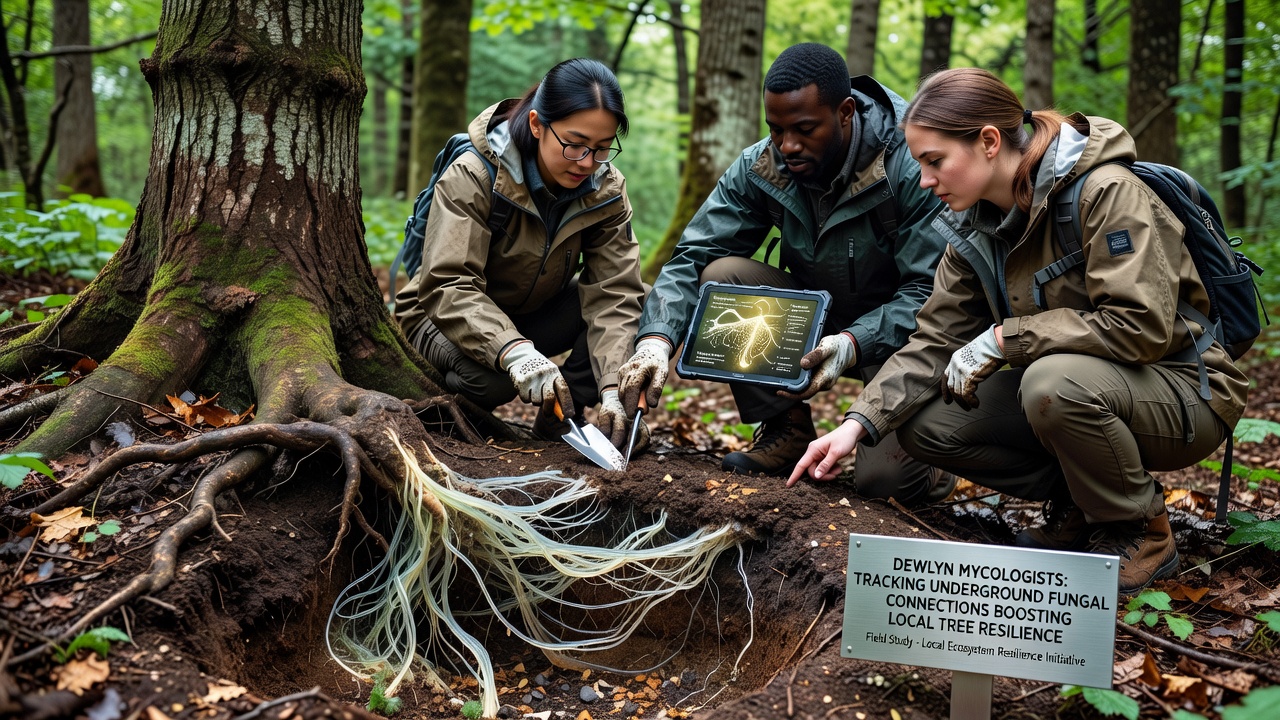 Dewlyn Mycologists Track Underground Fungal Connections Boosting Local Tree Resilience